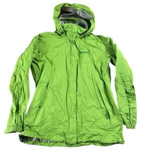 Marmot Precip Minimalist Cowl Neck Rain Jacket Mens XL* Stow Hood Lime Green